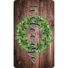 Ashley Productions The Original Fun Mat Welcome Mat - 18" x 30" - Green Wreath on Wood Welcome-Vibrant and Engaging Designs: Choose from educational, nature-inspired, or interactive designs to enhance your classroom, home, or office.