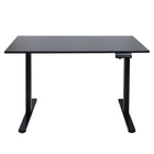 Ezywork 48" Whole Piece Top Electric Height Adjustable Standing Desk - Black Frame/Black Table Top-Desktop Size: 47.2"W x 23.6"D (120cm x 60cm)