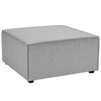 Modway Saybrook Outdoor Patio Upholstered Sectional Sofa Ottoman - Grey-Outdoor Patio Sectional Sofa Ottoman
