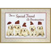 Rosedale Christmas Greeting Cards/Envelopes - 5-1/2" x 8" - Friend - Puppies - 12 Pack-Premium quality greeting cards
