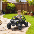 Qaba 12V Licensed KAWASAKI TERYX KRX 2WD Electric Ride on Truck - Black-Dual control modes with a parent remote offer enhanced safety and control 
