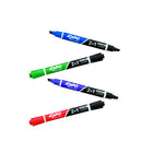 Expo Low Odour Dry Erase Marker - 2 in 1 Chisel - 4 Pack-Ideal for white boards, glass and other nonporous surfaces