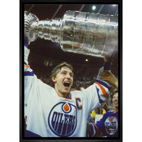 Wayne Gretzky Oilers Stanley Cup - Framed Canvas - 22" x 31"-Premium canvas print with gallery-wrapped edges