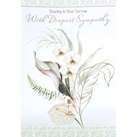 Mill Brook Studio Sympathy Greeting Cards/Envelopes - 5-3/8" x 7-3/4" - Flower - 18 Pack-Premium quality greeting cards