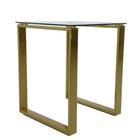 Plata Import Gen 17"W Square Side Table - Gold-Gold Brushed