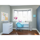 Nexera Arobas 1-Drawer Home Office Desk - White-Desk back panel is finished for maximum flexibility in your home office area