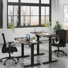 LjubLjana 47" Electric Height Adjustable Sit-Stand Desk - Wood/Black-The new horizontally split top design ensures a sturdy setup with the convenience of the whole desk shipping in one box