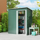 Outsunny 5 x 3 FT Outdoor Storage Shed with Sliding Door & Sloped Roof-Utilizes selected materials for stability and durability 
