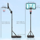 Soozier Fully Adjustable Basketball Hoop Outdoor-Wheels ensure easy movement of this portable basketball net