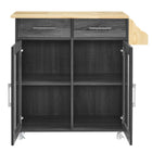 Modway Cuisine Kitchen Cart - Charcoal Natural-8