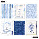 The Happy Planner 2026–2027 Classic Disc Bound Dated Planner - 9-3/4" x 5-5/16" - Cottage Blues-Coordinates beautifully with other items in the Cottage Blues collection