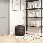 Zuo Lillian Ottoman - Black-Dimensions: 18.0" L x 18.0" W x 18.0" H