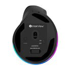 Intekview Bluetooth + 2.4G Wireless Vertical Mouse - Black-Compact and stylish: Dimensions of 195 mm x 140 mm x 80 mm, perfect for an easy grip