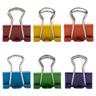 JAM Paper Colourful Binder Clips Assortment - Extra Small - 3/5" (15 mm) - Rainbow Assortment - 180 Pack-Quantity: 180 Clips per Pack (30 Clips per Colour) | Durable and Reusable