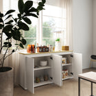 HOMCOM 55.1" L Sideboard Buffet Cabinet - White-Use it as a hallway cabinet, a sideboard, an accent cabinet and more