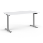 Humanscale EFloat Go 2.0 Sit/Stand Table - 30" x 58" - White Laminate Surface/Silver Base-Custom-designed motors in every leg make eFloat Go 2.0 one of the quietest tables available today