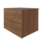 Nexera James Nightstand With 2-Drawers - Walnut-2 convenient storage drawers on solid metal slides