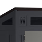 Suncast Modernist Storage Shed - 6' x 5' - Cyberspace/Dove Grey-Upper and lower metal latches keep doors closed and in place.
