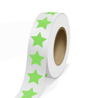JAM Paper Standard Label Rolls - Star Shaped - 2 3/4 x 2 7/8 - Neon Green - 125 Labels/Roll-Colour: Neon Green | Make your mail stand out with colourful shipping address labels.