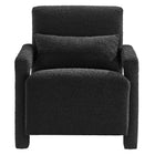 Modway Mirage Boucle Upholstered Armchair - Black-Weight Capacity: 330 lb