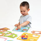 Banana Panda Match the Farm Animals Puzzle Set-High-quality sturdy pieces are made from thick cardboard that provide a snug fit when pieced together
