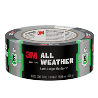 3M  2525 All Weather Duct Tape - 1.88" W x 25 yd L - Grey-Great for patching, repairing outdoor items and reinforcing tools