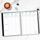 Blueline 2026 Timanager 13-Month 7-Day Weekly/Monthly Planner - 11" x 8-1/2" - Black - English-50% post-consumer recycled paper