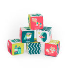 Miniland Feel to Learn: Soft Rattle Cubes Set - Set of 6-Engaging stackable cubes with visually stimulating colors and patterns
