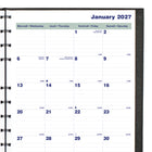 Blueline 2027 MiracleBind 16-Month Monthly Planner with Twin-Wire Binding - 10-3/4" x 8-1/2" - Black - Bilingual-100% post-consumer recycled paper