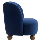 Modway Monroe Performance Velvet Accent Chair - Midnight Blue Walnut-Sinuous Spring Support