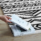 Modway Haku Geometric Moroccan Tribal Area Rug - 8 ft W x 10 ft L - Black/White-Gripping Jute Fabric Underside