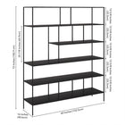 Hudson&Canal Whitmore 72"H Bookcase - Blackened Bronze-9