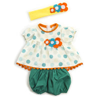 Miniland Doll Clothes - Girl Summer Outfit-Promotes physical and health development through the exercise of fine motor and personal care skills