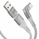 Statik PowerPivot Pro Nylon Braided Charge/Sync Cable USB-C to USB-C 10ft White-Charging Light Indicator. The LED at the end of the cable shows you when your device is being charged, so you don’t have to check your phone’s battery all the time