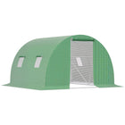 Outsunny Walk-In Tunnel Greenhouse - 10' x 10' x 7' - Spacious polytunnel greenhouse protects plants from cold and birds
 