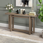 Hudson&Canal Breslow 55"W Console Table - Antiqued Grey Oak-Clean with a soft, dry cloth and no harsh chemicals or abrasive cleaning materials