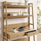 Modway Bixby 49" Office Desk - Oak-Full-Extension Drawers