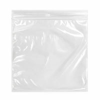 KL Rubber Resealable Polyethylene Bag with Hang Hole - 2 Mil - 6" x 6” - 1000 Pack-Offset lip design with durable zipper for easy opening and secure closure