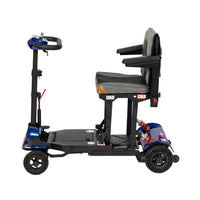 Monarch Genie Lightweight Folding Mobility Scooter - Blue-Lightweight manual folding design supports easier transport and storage