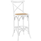 Modway Gear Bar Stool - White-Tapered legs