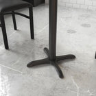 Flash Furniture 22" x 22" Restaurant Table X-Base with 3" Dia. Table Height Column-Cast Iron Construction