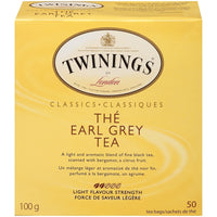 Twinings of London Earl Grey Enveloped Tea Bag - 50 Pack-Black Tea - Light flavour strength