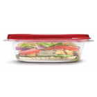 Rubbermaid TakeAlongs Square Food Storage Containers - 669 mL (2.9 Cup) - Ruby Red - 4 Pack-Lids have ridges for easy stacking, so they take up less space in your cabinets