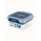 Sistema Square Stax To Go Food Container - 1.15 L -Airtight, leakproof containers with Sistema easy-locking clips and flexible seals