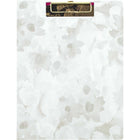 Mead - West Village Porte-bloc avec pince, 12,5 po H x 9,5 po l, Blanc/gris à motif floral-Pochette intérieure intégrée pour ranger les documents en vrac