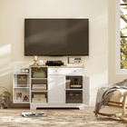 HOMCOM Modern Sideboard Buffet Cabinet with Wood Effect Top & Multi Storage Shelves - White-Anti-tipping design ensures safety and stability