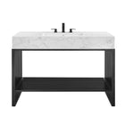 Modway Gridiron 48" Bathroom Vanity - White/Black-Fixtures Not Included