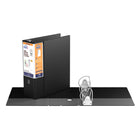 Davis Group QuickFit Deluxe File Binder - 4"- 3-Ring - D-Ring - Letter Size - Black-11.5"H x 11.5"W (For Letter Size)