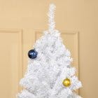 HOMCOM 7' Artificial Christmas Tree with 1230 Branch Tips - White-This artificial tree is almost indistinguishable from a real spruce tree
