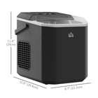 HOMCOM Ice Maker with Scoop Basket - Black-Self-cleaning function provides great convenience and saves time